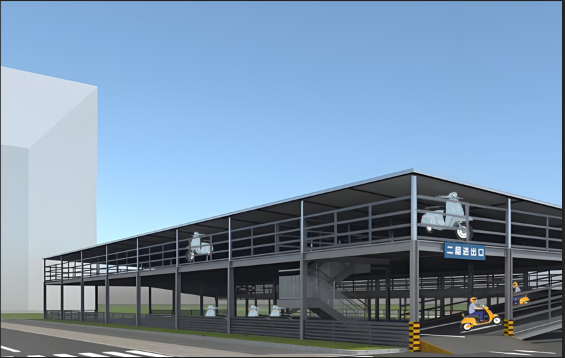 Self propelled parking building model